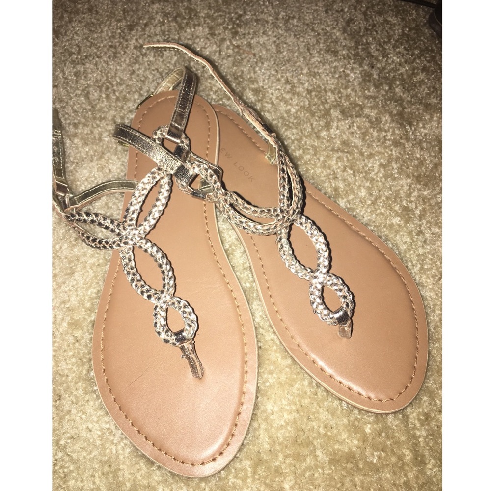 Golden summer sandals